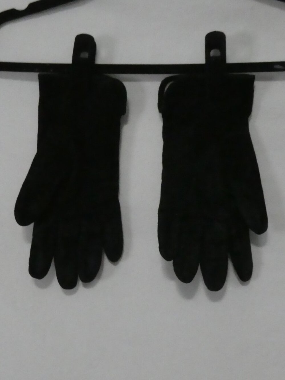 Classic Black Suede Cold Weather Winter Gloves Soft Lining